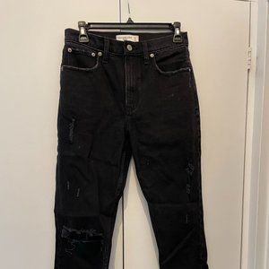 Abercrombie The Mom High Rise Black Jeans